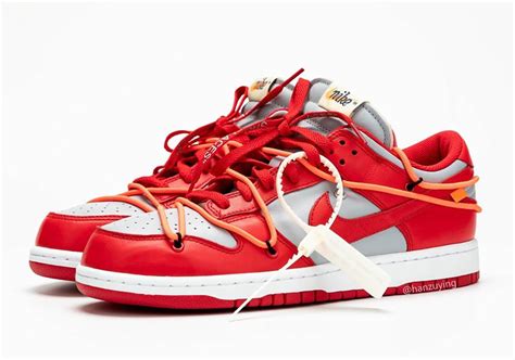 nike dunk low off-white university red real vs fake|false off white dunks.